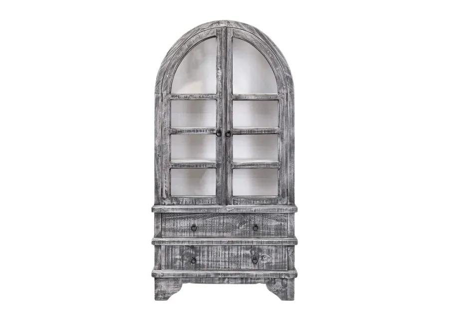 VITO GREY/WHITE DISPLAY CABINET