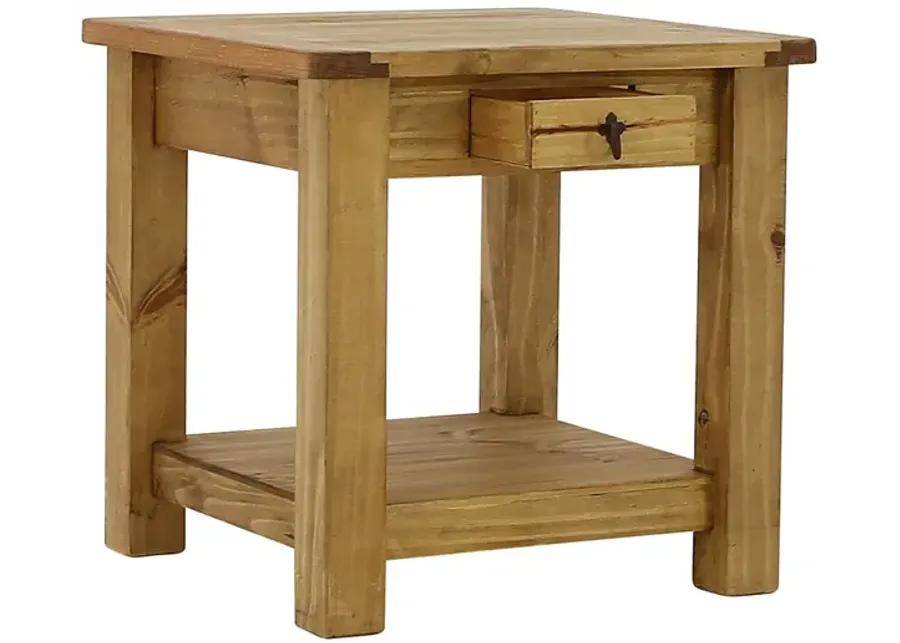 LAWMAN LIGHT WAX ACCENT TABLE