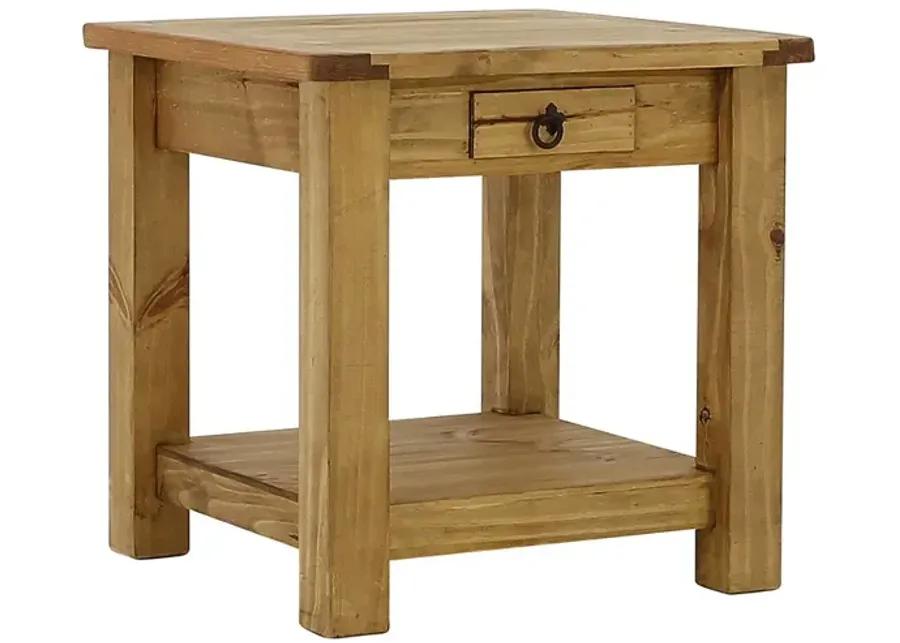 LAWMAN LIGHT WAX ACCENT TABLE