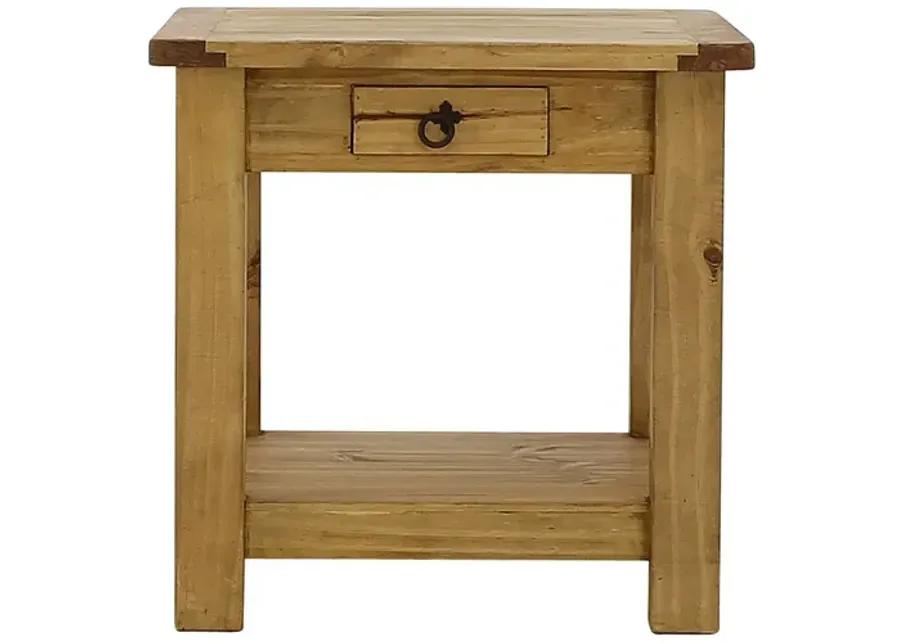 LAWMAN LIGHT WAX ACCENT TABLE