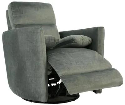 LELAND PEWTER SWIVEL RECLINER