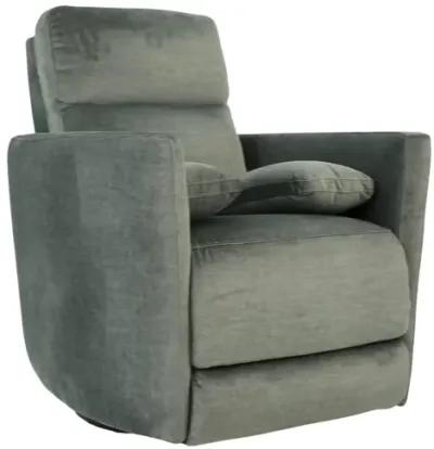 LELAND PEWTER SWIVEL RECLINER