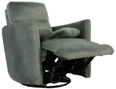 LELAND PEWTER SWIVEL RECLINER