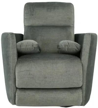 LELAND PEWTER SWIVEL RECLINER