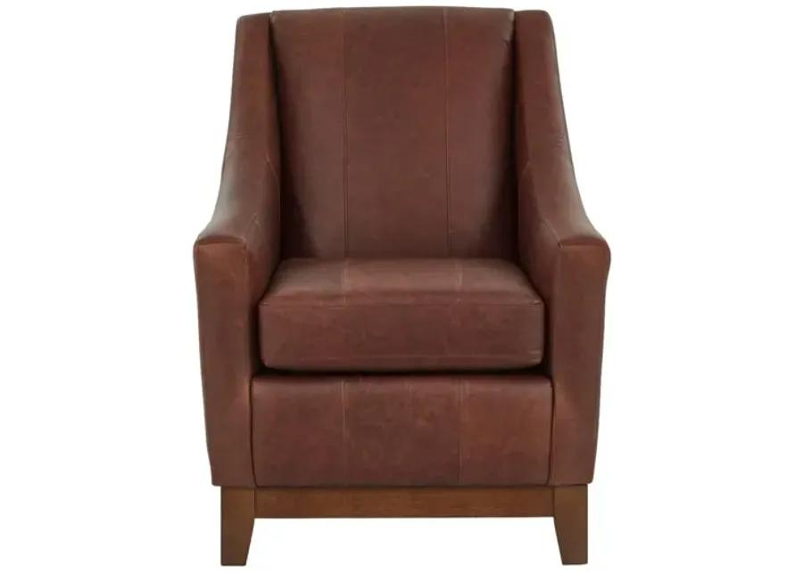 MARIKO UMBER LEATHER CLUB CHAIR