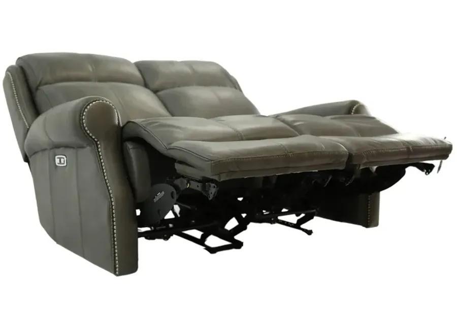 MCGWIRE DOVE LEATHER POWER LOVESEAT