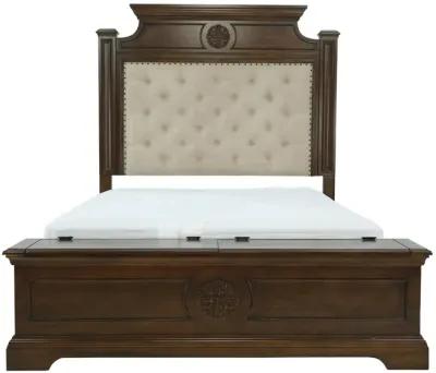 AMBER UPHOLSTERED KING STORAGE BED