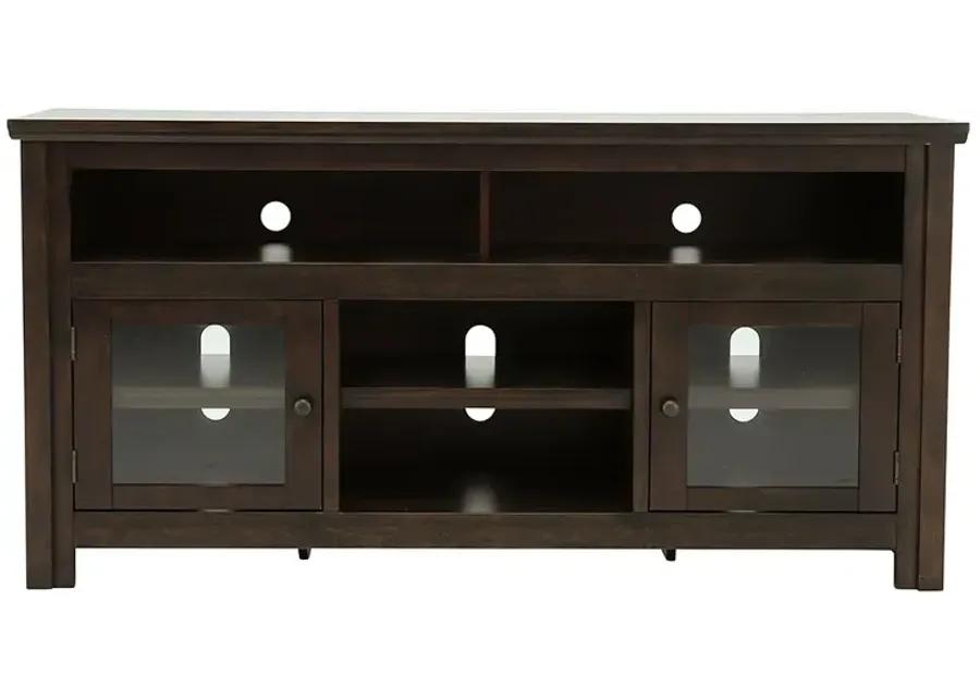 HARPAN REDDISH BROWN LARGE TV STAND