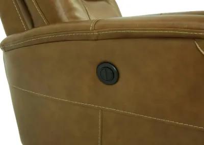 ANTONIO BUCKSKIN LEATHER POWER SWIVEL RECLINER