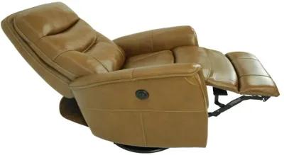 ANTONIO BUCKSKIN LEATHER POWER SWIVEL RECLINER