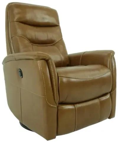 ANTONIO BUCKSKIN LEATHER POWER SWIVEL RECLINER