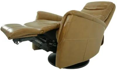 ANTONIO BUCKSKIN LEATHER POWER SWIVEL RECLINER