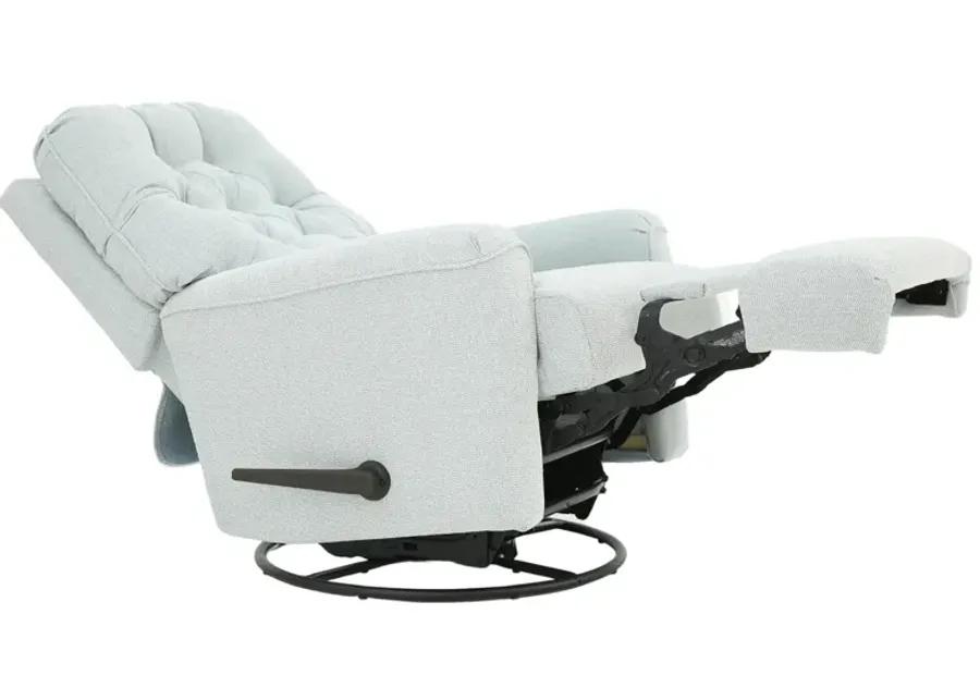 CARA POWDER BLUE SWIVEL GLIDER RECLINER