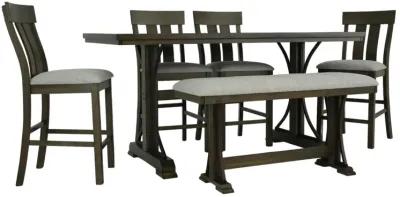 QUINCY 6 PIECE COUNTER HEIGHT TABLE SET