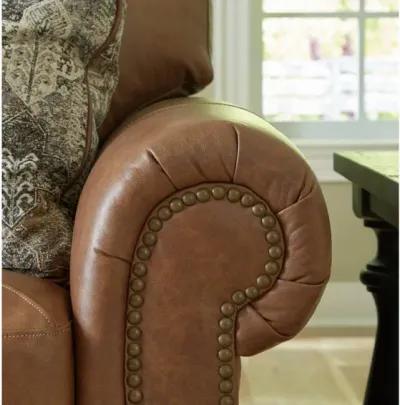 CARIANNA CARAMEL LEATHER OVERSIZED CHAIR