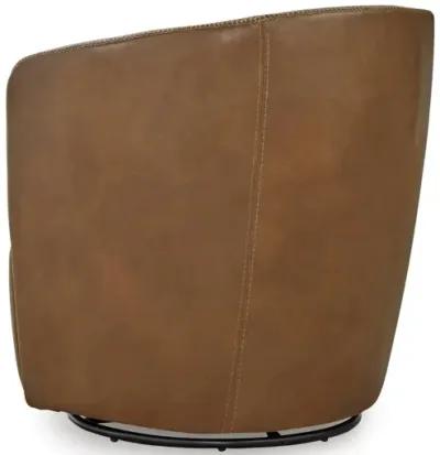 KIERREYS CARAMEL 100% LEATHER SWIVEL CHAIR