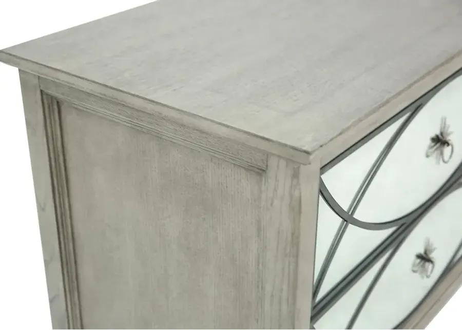 MARQUESA GRAY MIRRORED NIGHTSTAND