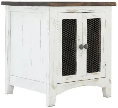 PUEBLO WHITE END TABLE