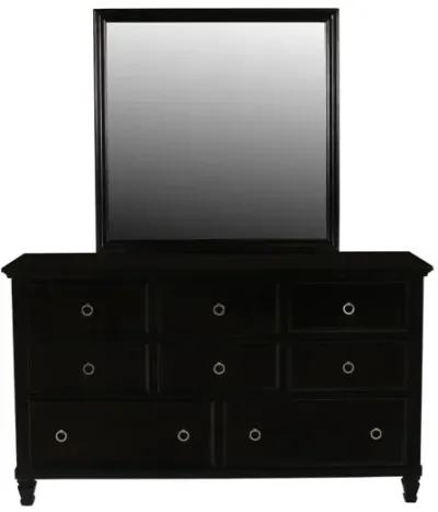 TAMARACK BLACK DRESSER AND MIRROR