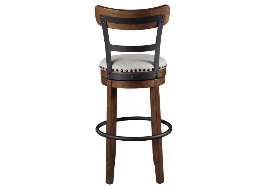 VALEBECK 30" BROWN SWIVEL BARSTOOL