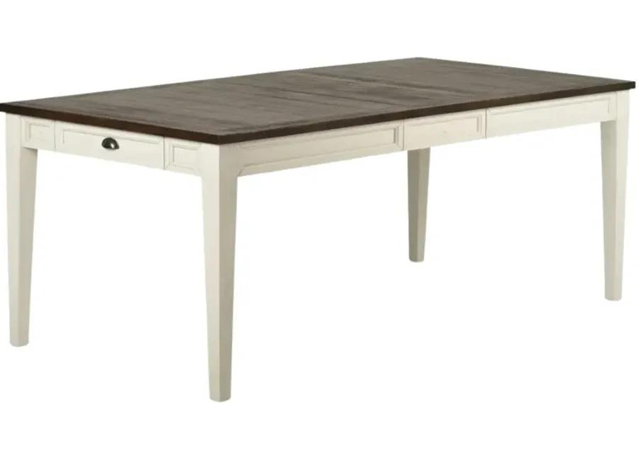 CAYLA TWO-TONE EXTENDABLE DINING TABLE