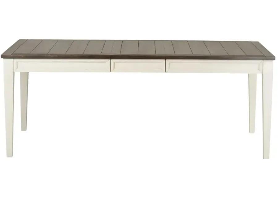 CAYLA TWO-TONE EXTENDABLE DINING TABLE