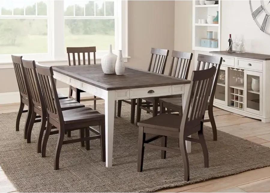 CAYLA TWO-TONE EXTENDABLE DINING TABLE