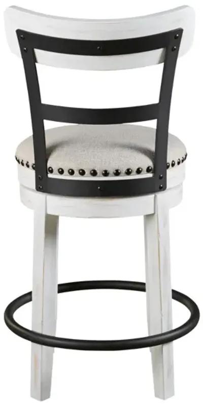 VALEBECK 24" WHITE SWIVEL BARSTOOL