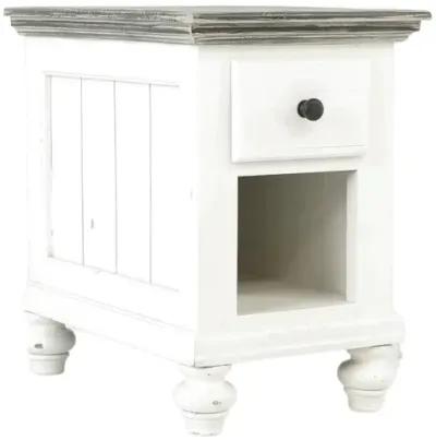 NIKKI WHITE/WEATHERED ACCENT TABLE