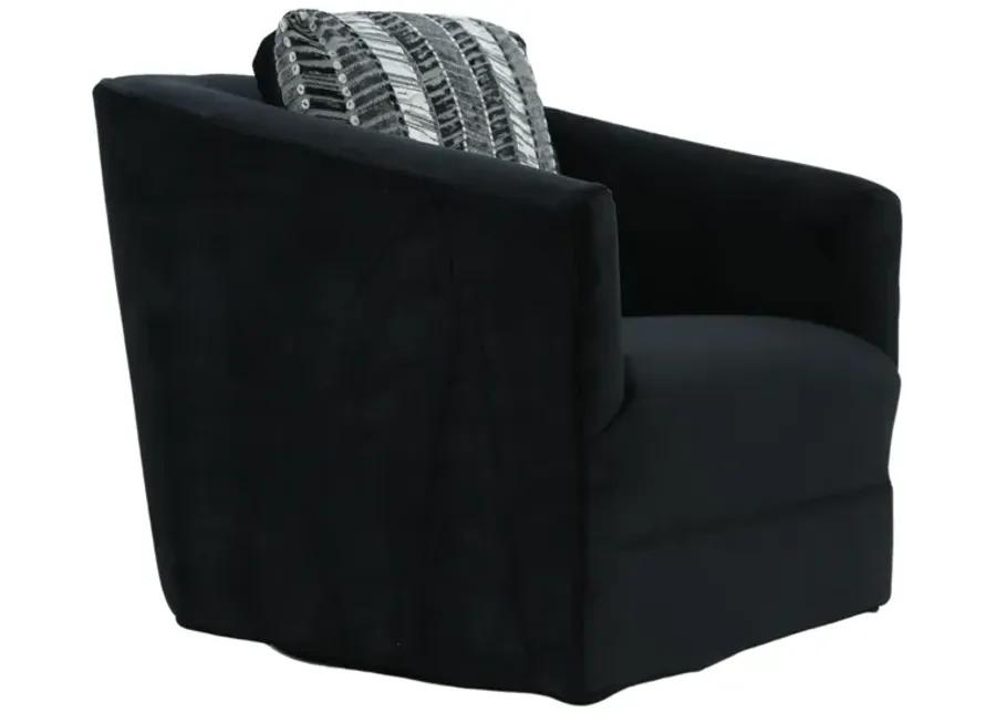 GROOVY BLACK SWIVEL CHAIR