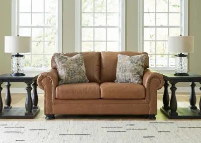 CARIANNA CARAMEL LEATHER LOVESEAT