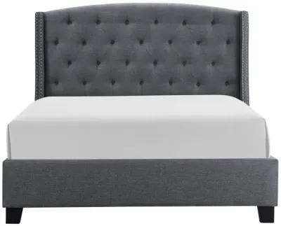 EVA GREY QUEEN BED