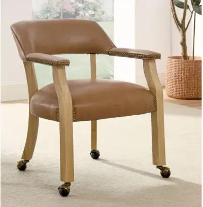 RYLIE DINING ARM CHAIR WITH CASTERS