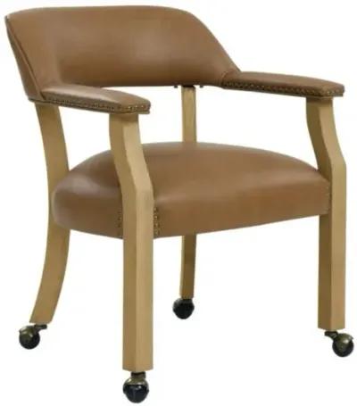 RYLIE DINING ARM CHAIR WITH CASTERS