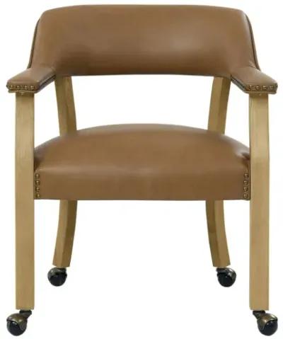 RYLIE DINING ARM CHAIR WITH CASTERS