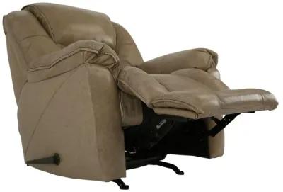 MUSTANG STONE LEATHER ROCKER RECLINER