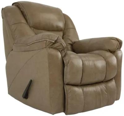 MUSTANG STONE LEATHER ROCKER RECLINER