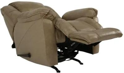 MUSTANG STONE LEATHER ROCKER RECLINER