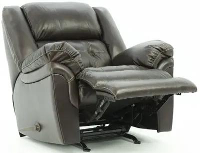 HUDSON CHOCOLATE LEATHER ROCKER RECLINER