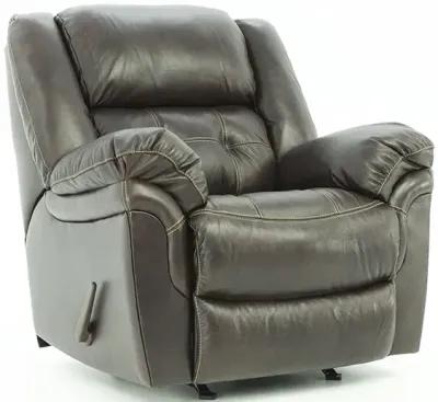 HUDSON CHOCOLATE LEATHER ROCKER RECLINER