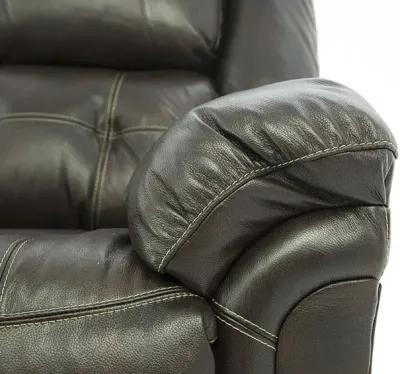 HUDSON CHOCOLATE LEATHER ROCKER RECLINER