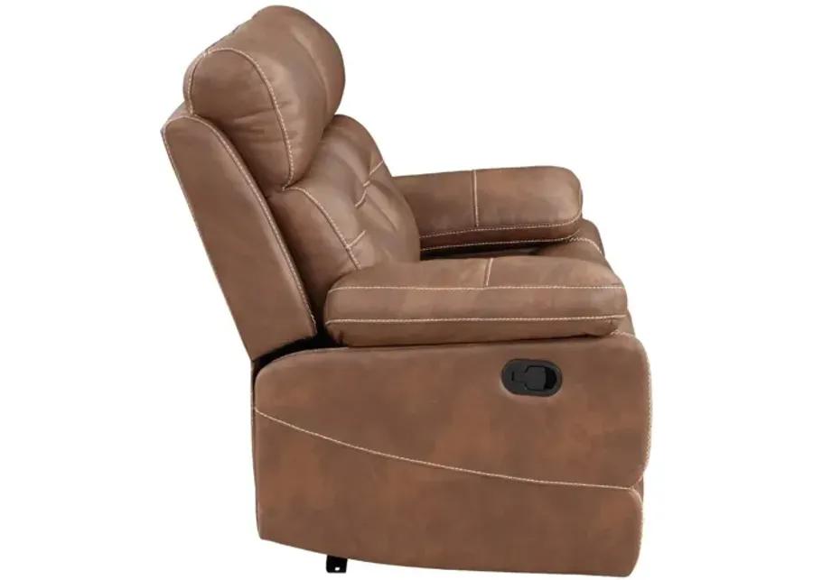 RUDGER CHESTNUT RECLINING LOVESEAT