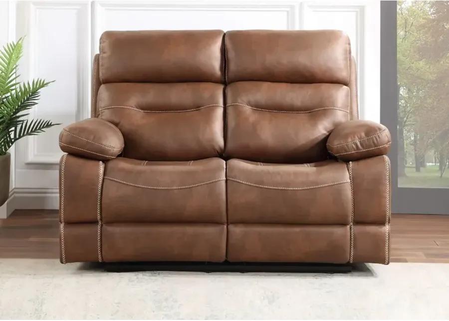 RUDGER CHESTNUT RECLINING LOVESEAT