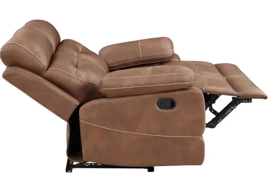 RUDGER CHESTNUT RECLINING LOVESEAT