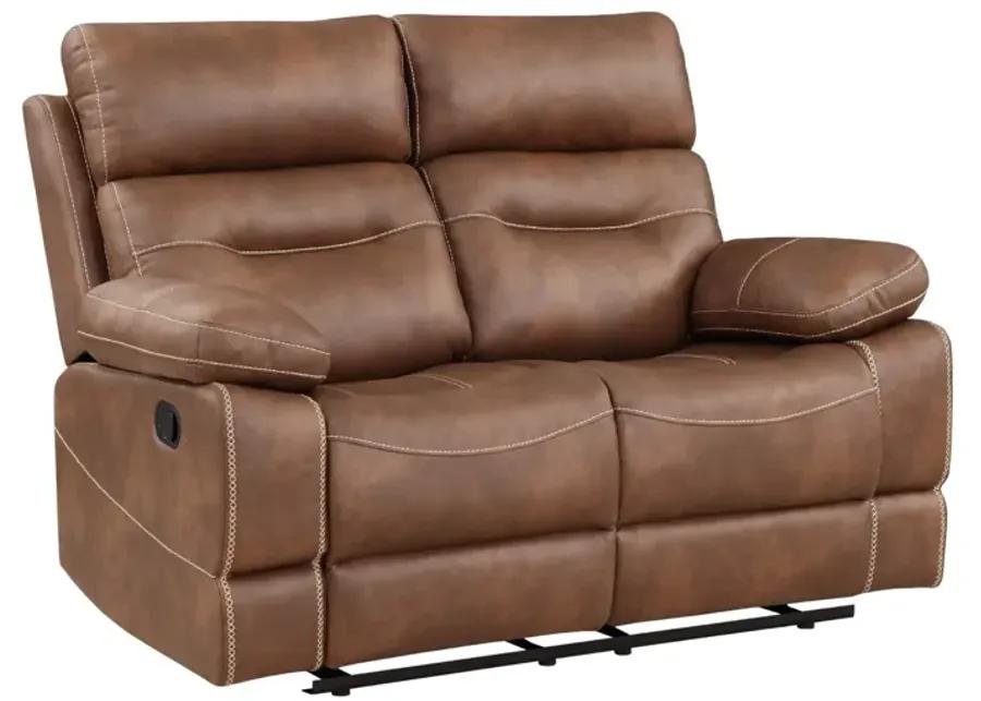 RUDGER CHESTNUT RECLINING LOVESEAT