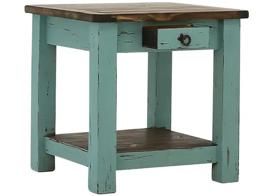 LAWMAN TURQUOISE ACCENT TABLE