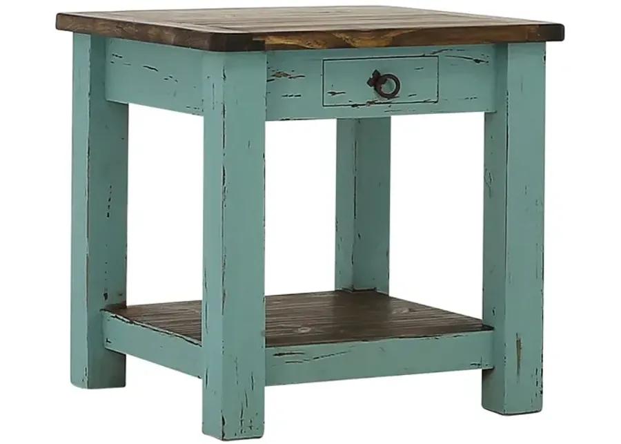 LAWMAN TURQUOISE ACCENT TABLE