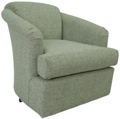 CASS HEATHER SWIVEL BARREL CHAIR