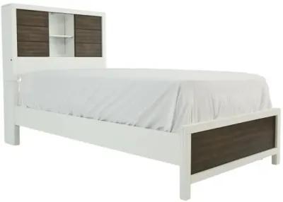 DAUGHTREY WHITE TWIN BOOKCASE BED