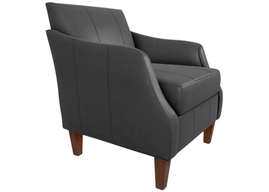 ASHELLE IRON LEATHER CLUB CHAIR